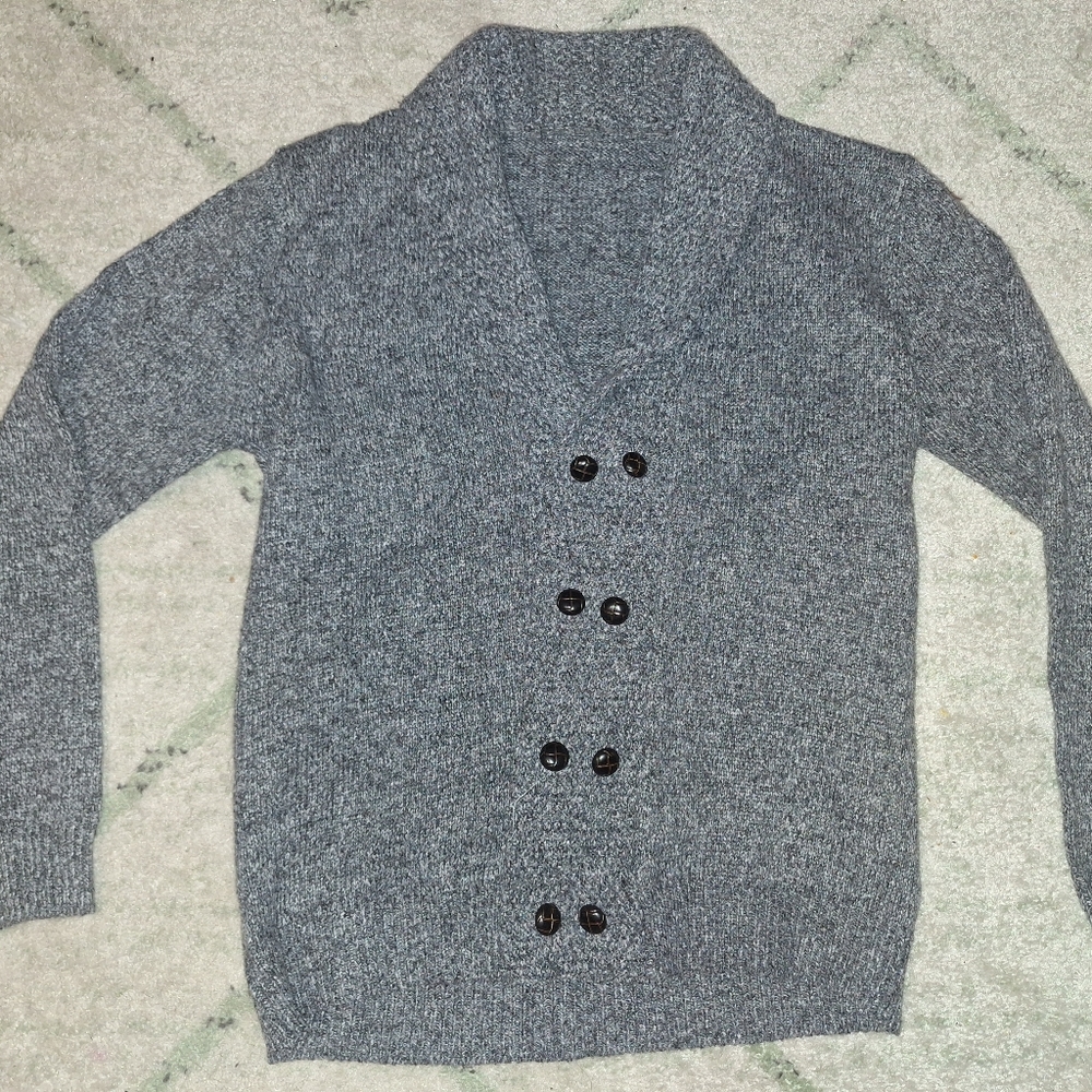 Classic Gray Cardigan Sweater